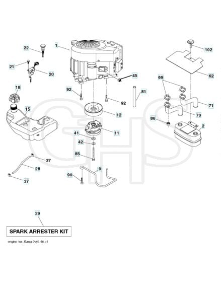 Husqvarna Yth 184T - Engine