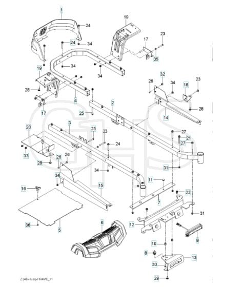 Husqvarna Z246I - Frame