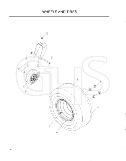 Husqvarna Z4619 - Wheels & Tyres