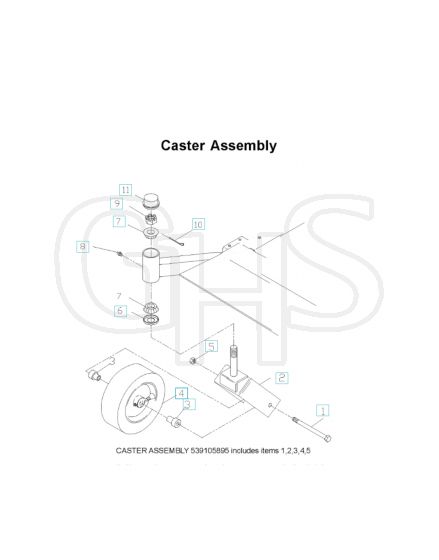 Husqvarna Zth6127 Kob - Casters