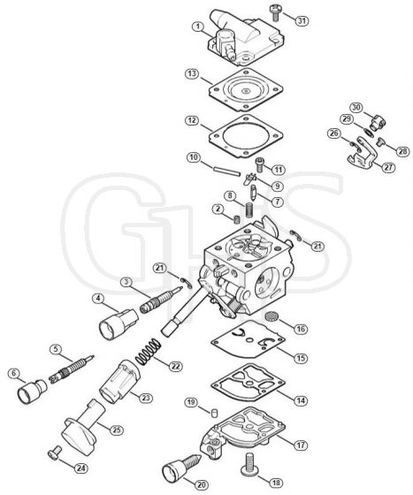 Genuine Stihl SR440 / F - Carburetor C1Q-S209