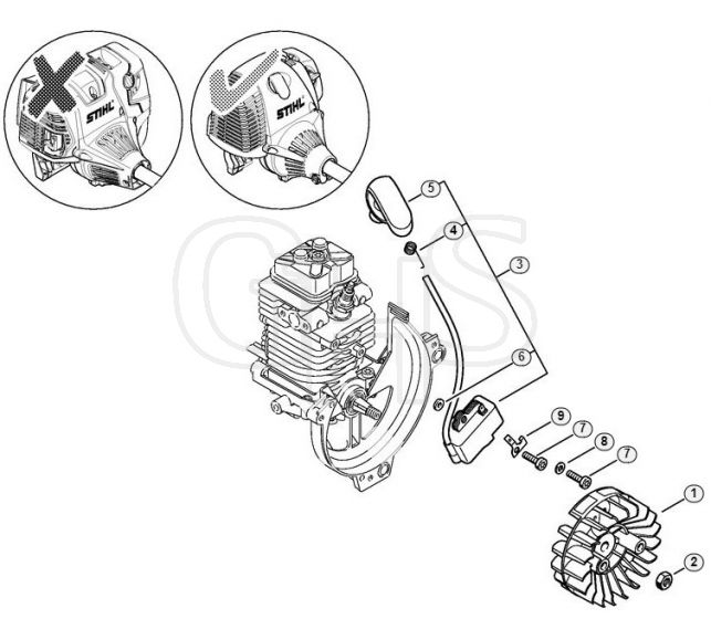 Genuine Stihl KM90 R / E - Ignition system