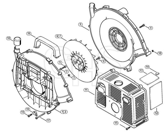 Genuine Stihl BR420 C / F - Fan housing