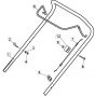 HP185 - 2015-2019 - 299164623/SF - Mountfield Rotary Mower Upper Handle Diagram