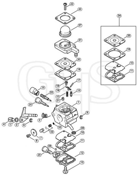 Genuine Stihl HT75 / F - Carburetor 4137/22