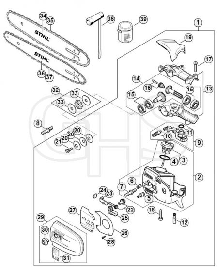 Genuine Stihl HT103 / K - Gear head HT 103