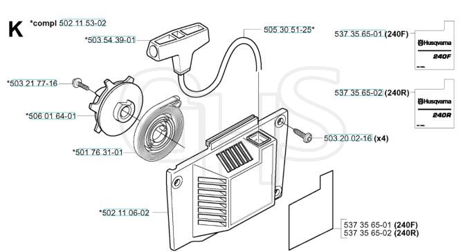 Husqvarna 240F - Starter