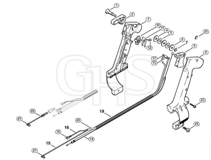 Genuine Stihl SR400 / J - Control handle