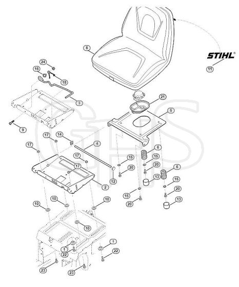 Genuine Stihl RT5097.0 Z / F - Seat