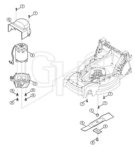 Genuine Stihl RMA235 / D - Engine, blade