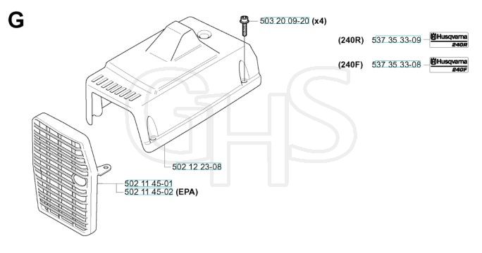 Husqvarna 240F - Cylinder Cover