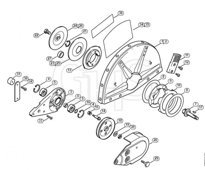 Genuine Stihl TS460 / L - Support with guard