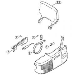 Genuine Stihl 009 / K - Chain brake (25.84)