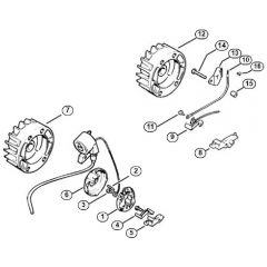 Genuine Stihl 011 AVE / N - Ignition system (27.86), (25.84), (27.83)