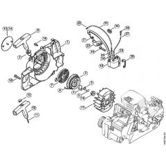 Genuine Stihl 018 C / D - Rewind starter, Ignition system