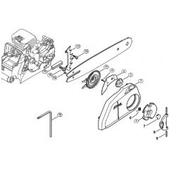 Genuine Stihl 018 / F - Quick chain tensioner