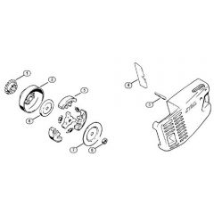 Genuine Stihl 020 1114 / C - Clutch (39.81), (2.80)