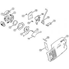 Genuine Stihl 020 1114 / E - Chain brake with isolating clutch