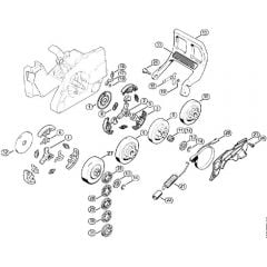 Genuine Stihl 024 / D - Clutch, Chain sprocket