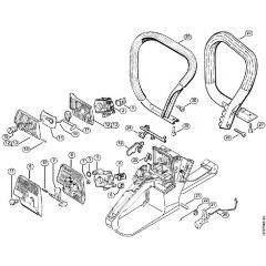 Genuine Stihl 024 / J - Air filter, Throttle control