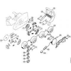 Genuine Stihl 024 WB / D - Clutch, Chain sprocket