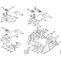 Genuine Stihl 024 WB / M - Chain sprocket cover, Shroud