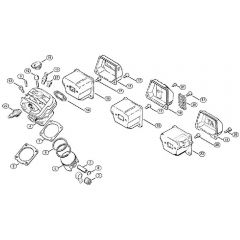 Genuine Stihl 026 C / B - Cylinder, Muffler