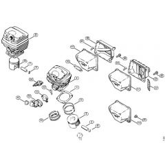 Genuine Stihl 028 / B - Cylinder, Muffler