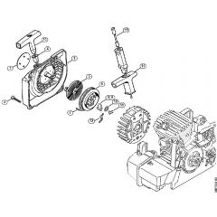 Genuine Stihl 029 / G - Fan housing with rewind starter