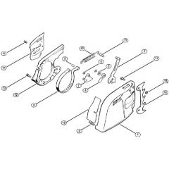 Genuine Stihl 031 / C - Chain brake, Chain sprocket cover