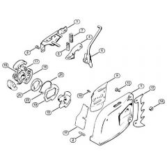 Genuine Stihl 031 / L - Chain sprocket cover, Brake shoe, Driving disc