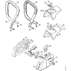 Genuine Stihl 036 QS / Q - Chain tensioner, Shroud