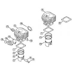 Genuine Stihl 038 M / B - Cylinder