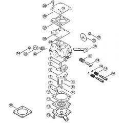 Genuine Stihl 038 M / M - Carburetor Bing 48A125 (50.2008)