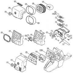 Genuine Stihl 044 / O - Shroud, Air filter