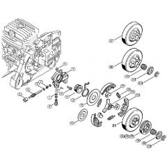 Genuine Stihl 046 Magnum / D - Oil pump, Clutch