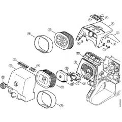 Genuine Stihl 046 / N - Shroud, Air filter