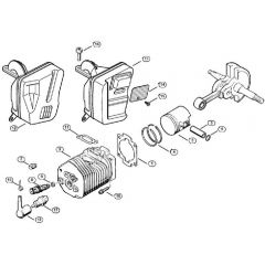 Genuine Stihl 051 / B - Cylinder, Muffler