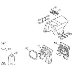 Genuine Stihl 064 / O - Shroud, Air filter  X 33 459 522 (08.1997)