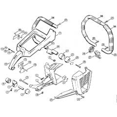 Genuine Stihl 075 AVE / J - Shroud, Handle frame