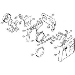 Genuine Stihl 076 / E - Chain brake, Chain sprocket cover