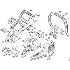 Genuine Stihl 076 / J - Shroud, Handle frame