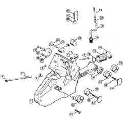 Genuine Stihl 084 / J - Tank housing, AV-System