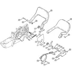 Genuine Stihl 08 SE / E - Chain brake, Hand guard