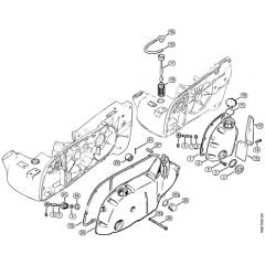 Genuine Stihl 090 / H - Tank cover, Gear box cover