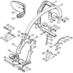 Genuine Stihl 090 / S - AV-Handle  X 13 281 004 (35.84)