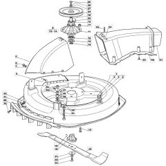 1228H - 2005-2007 - 13-2642-15 - Mountfield Ride On Mower 72cm Deck Diagram