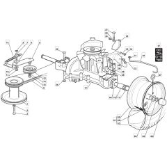 1228H - 2007 - 13-2642-17 - Mountfield Ride On Mower Transmission Diagram