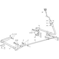 1228H - 2008 - 299991233/M08 - Mountfield Ride On Mower Deck Lifting Diagram