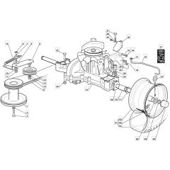 1228H - 2008 - 299991233/M08 - Mountfield Ride On Mower Transmission Diagram